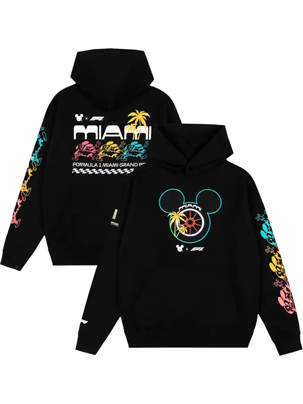 Disney x Formula 1 Miami 2026 Black Hoodie
