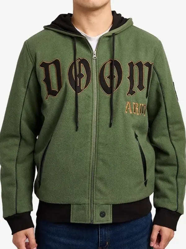 Doctor Doom Army Green Hooded Jacket