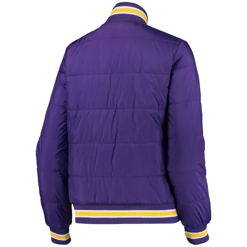 Dubois Minnesota Vikings Purple Zip Puffer Jacket For Sale