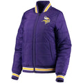 Dubois Minnesota Vikings Purple Zip Puffer Jacket