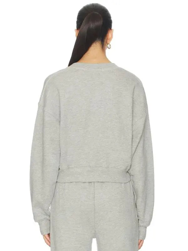 Earle Meets World 2026 Alix Earle V-Neck Cropped Sweatshirt