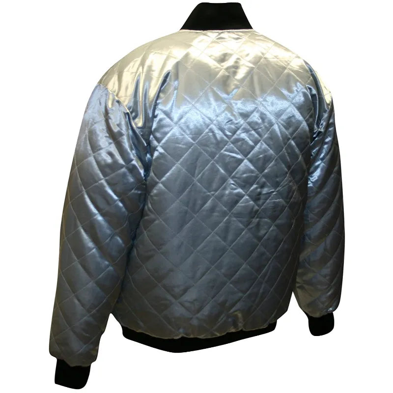 Easton Las Vegas Raiders Quilted Satin Varsity Jacket For Sale