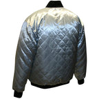 Easton Las Vegas Raiders Quilted Satin Varsity Jacket For Sale