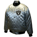 Easton Las Vegas Raiders Quilted Satin Varsity Jacket