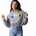 Eleanor Los Angeles Rams Grey Cropped Hoodie