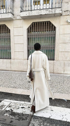 Elegant winter wool topcoat
