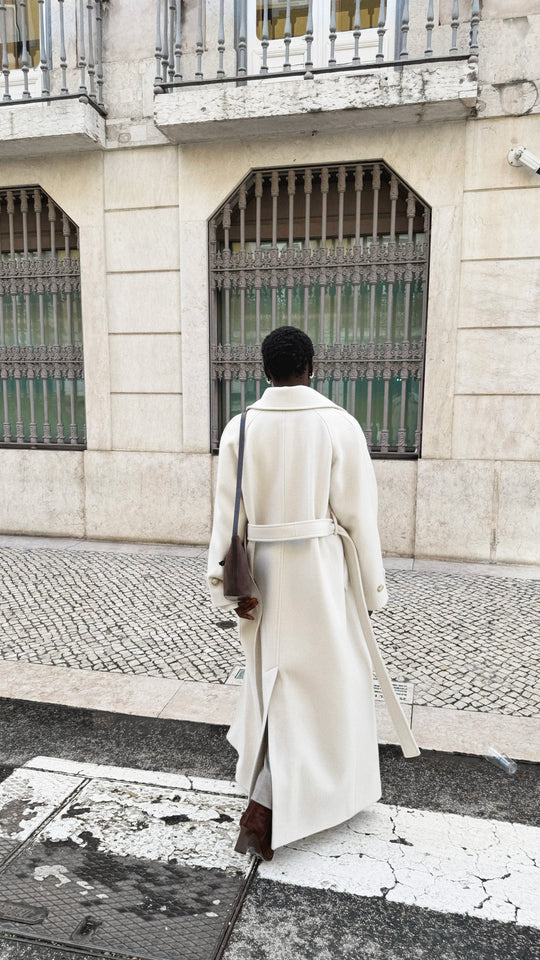 Elegant winter wool topcoat