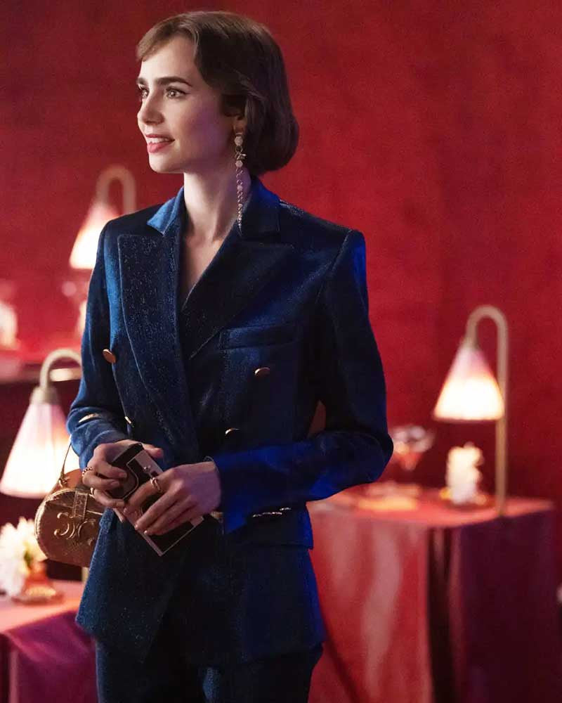 Emily-In-Paris-Blue-Velvet-Suit