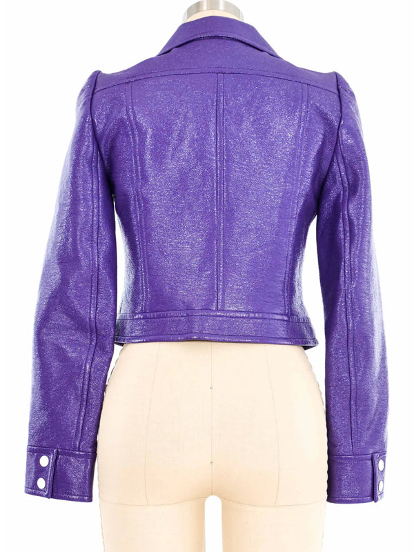 Emily-In-Paris-Purple-Leather-Jacket-Back