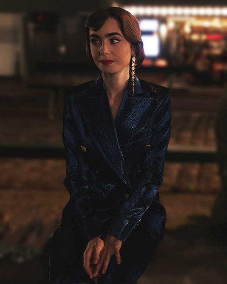 Emily-In-Paris-Velvet-Suit-Blue
