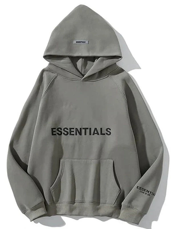 Essentials-Gray-Pullover-Hoodie