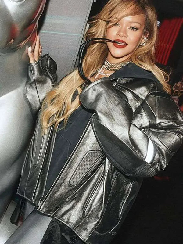 F1-Grand-Prix-2023-Rihanna-Black-Racing-Jacket