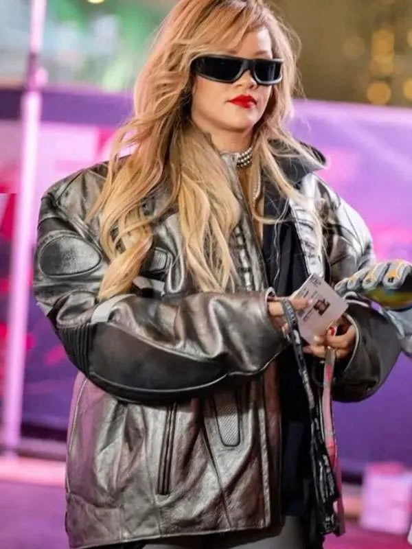 F1-Grand-Prix-Rihanna-Black-Leather-Jacket