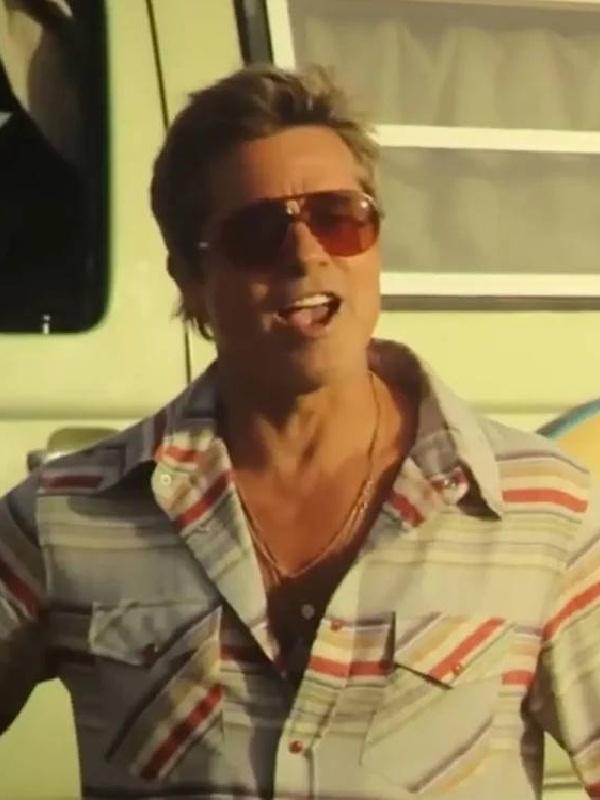 F1 The Movie 2025 Brad Pitt Striped Shirt For Men