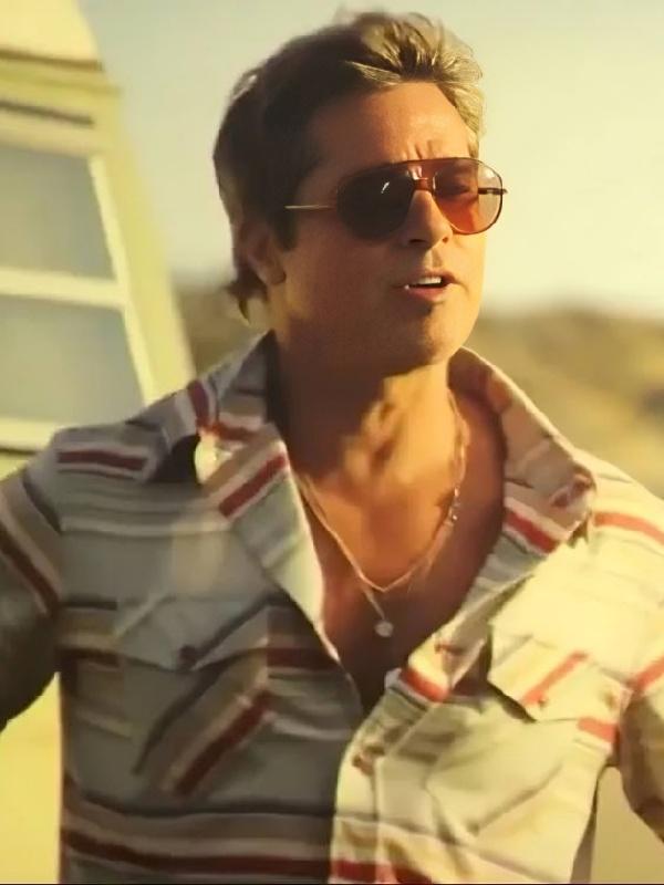 F1 The Movie 2025 Brad Pitt Striped Shirt