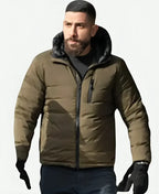Omar Adom Zidan FBI Puffer Hooded Jacket