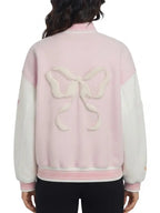 Fanatics x LoveShackFancy Miami College Pink Varsity Jacket