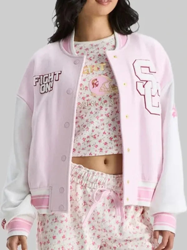 Fanatics x LoveShackFancy Southern California Varsity Jacket
