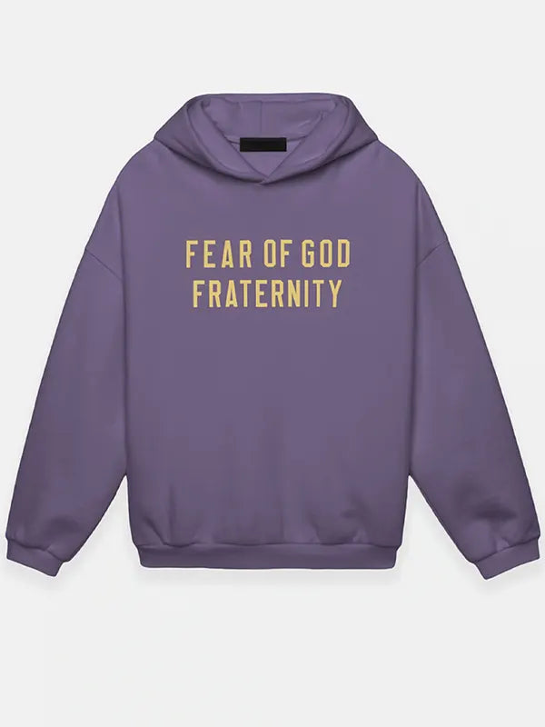 Fear Of God Fraternity Hoodie Purple