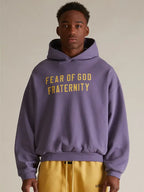 Fear Of God Fraternity Hoodie Purple