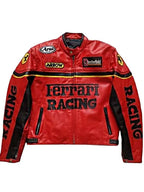 Ferrari Red Racing Leather Jacket