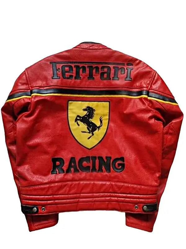 Ferrari Red Racing Leather Jacket
