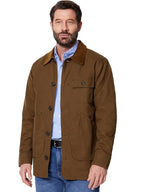 Tyshawn VonRueden Men's Dark Brown Canvas Barn Cotton Jacket