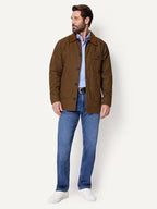 Tyshawn VonRueden Men's Dark Brown Canvas Barn Cotton Jacket