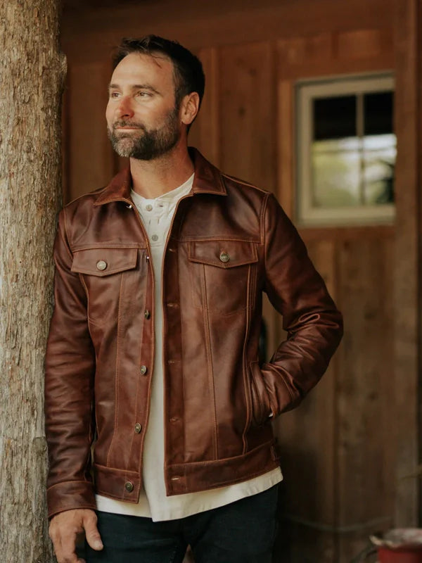 For Sale Dark Brown Leather Jacket