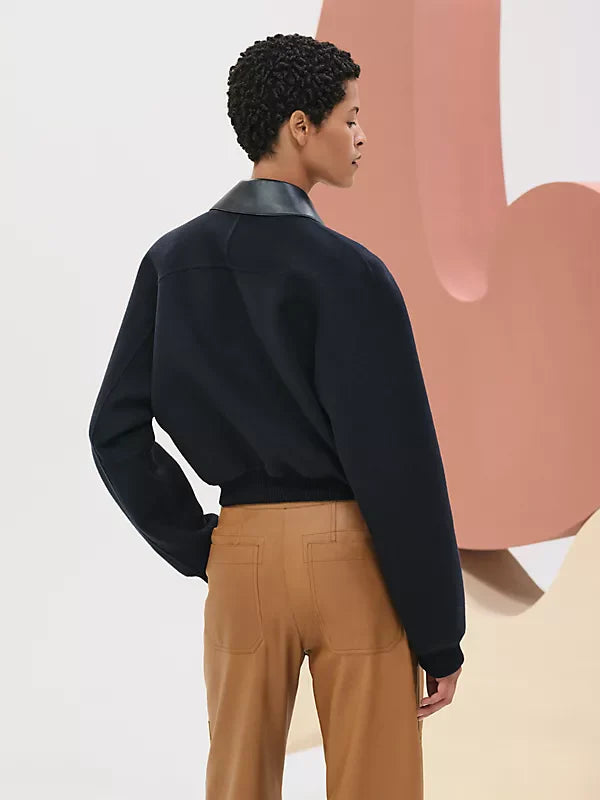 For Sale Hermès Leather Bomber Jacket
