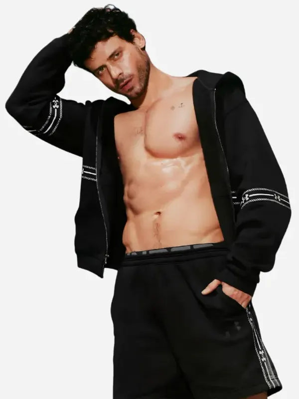 François Arnaud Under Armour Black Hooded Jacket