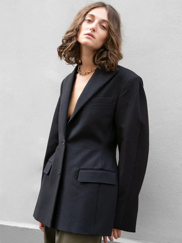Frankie-Shop-Hourglass-Blazer-In-Black