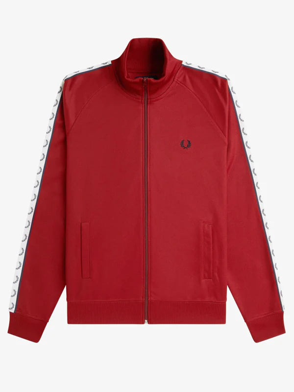 Fred-Perry-Taped-Track-Jacket-Red