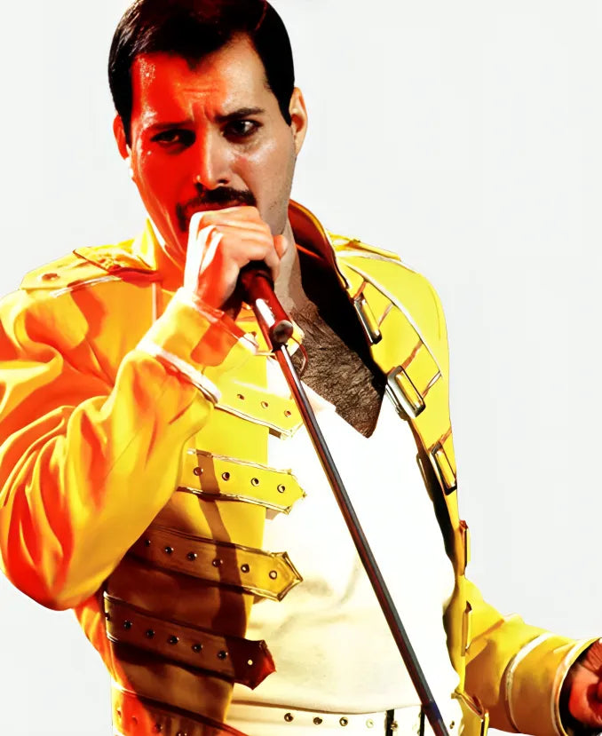 Freddie Mercury Concert Yellow Leather Jacket