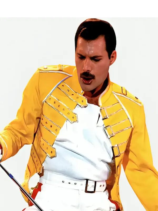 Freddie Mercury Concert Yellow Leather Jacket