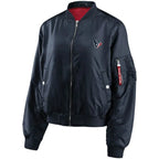 Frederick L Houston Texans Blue Zip Bomber Jacket
