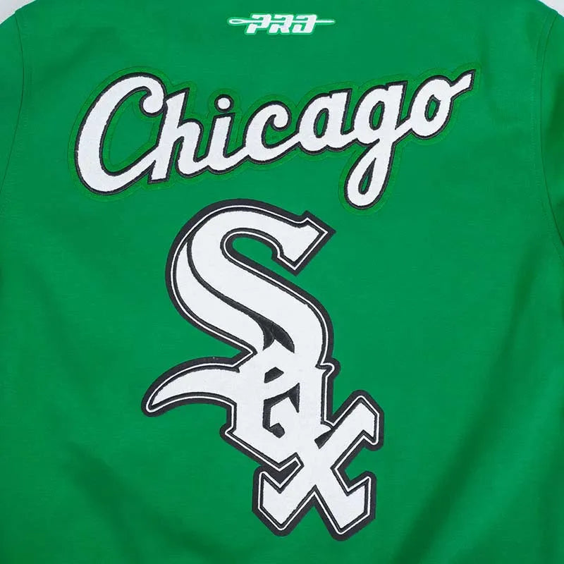 Free Shipping Chicago White Sox Current Logo Game Day Green Black Jacket
