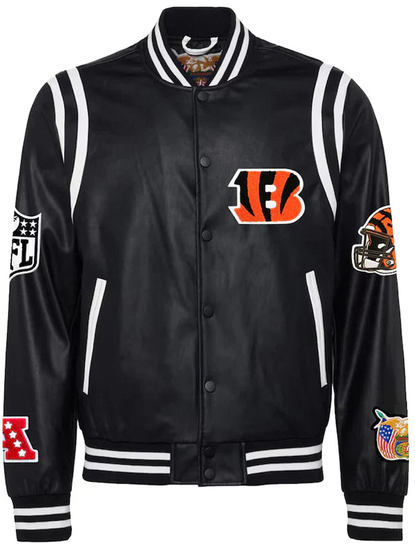 Free Shipping Cincinnati Bengals Leather Jacket