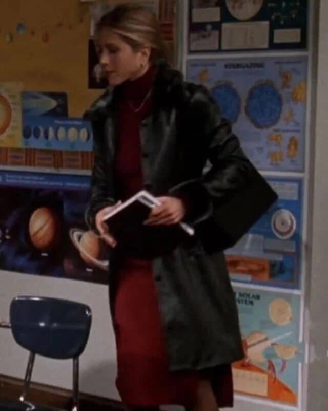 Friends-Jennifer-Aniston-Black-Leather-Coat-with-Fur-Collar