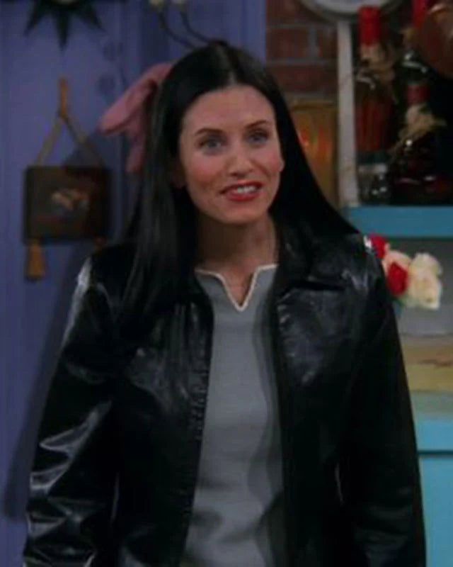 Friends-Monica-Geller-Black-Leather-Jacket