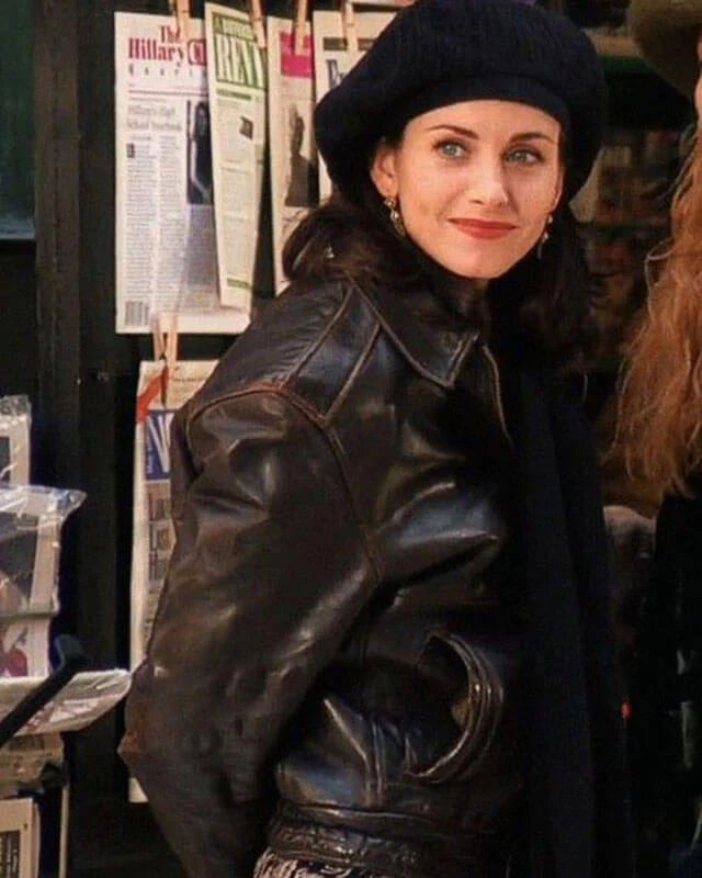 Friends-Monica-Geller-Brown-Leather-Jacket