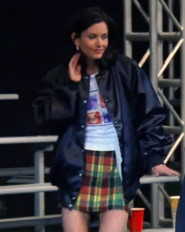 Friends-Monica-Geller-Oversized-Black-Leather-Jacket