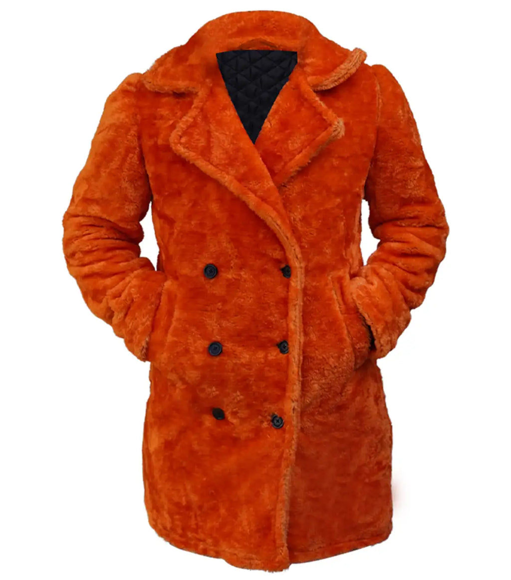 Friends-Phoebe-Buffay-Orange-Coat-on-Sale