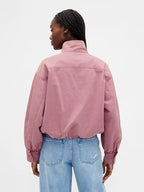 GAP-Pink-Twill-Bubble-Jacket-Back