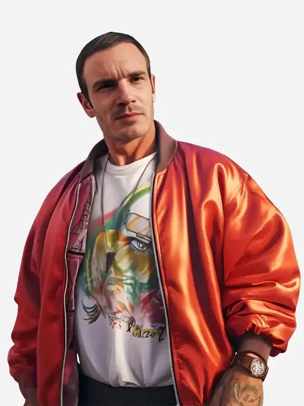 GTA VI Felix Orange Bomber Jacket