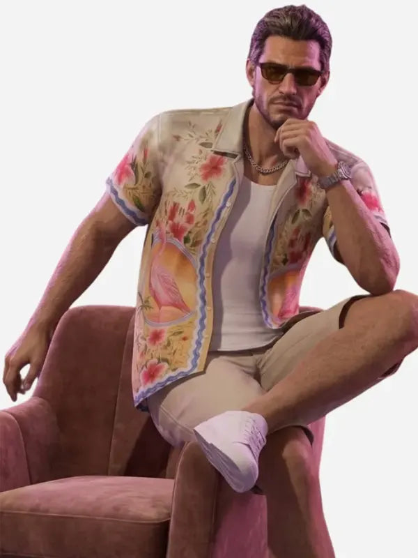 GTA VI Jason Duval White Floral Shirt