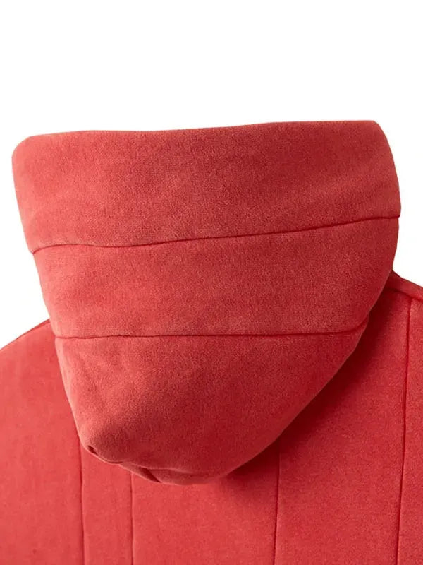 GV Gallery Raspberry Hills Red Spliced Hoodie For Men And Women