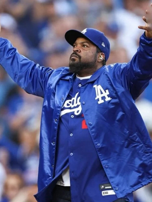 Game-2-Dodgers-Yankees-World-Series-Ice-Cube-Los-Angeles-Dodgers-Jacket-Blue