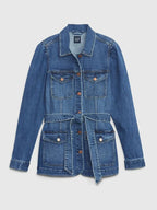 Gap Factory Puff Sleeve Denim Jacket For Sale