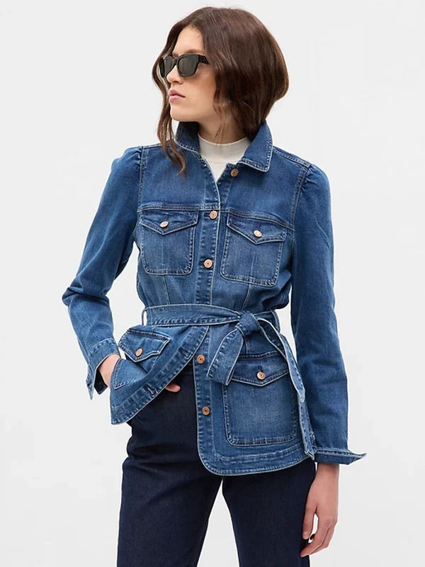 Gap Factory Puff Sleeve Denim Jacket